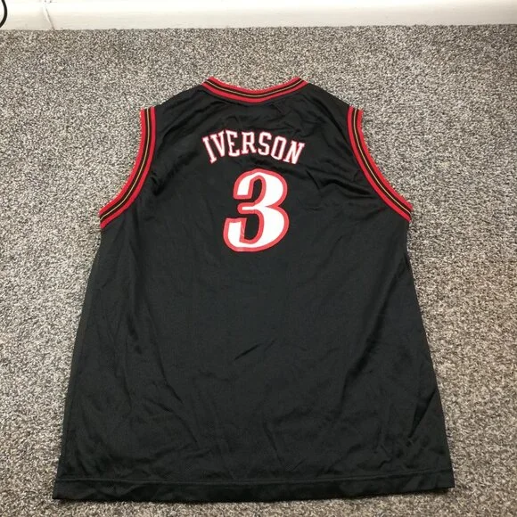 Vintage Allen Iverson Jersey Philadelphia 76ers Reebok Mens Small (Youth XL) - Picture 6 of 9
